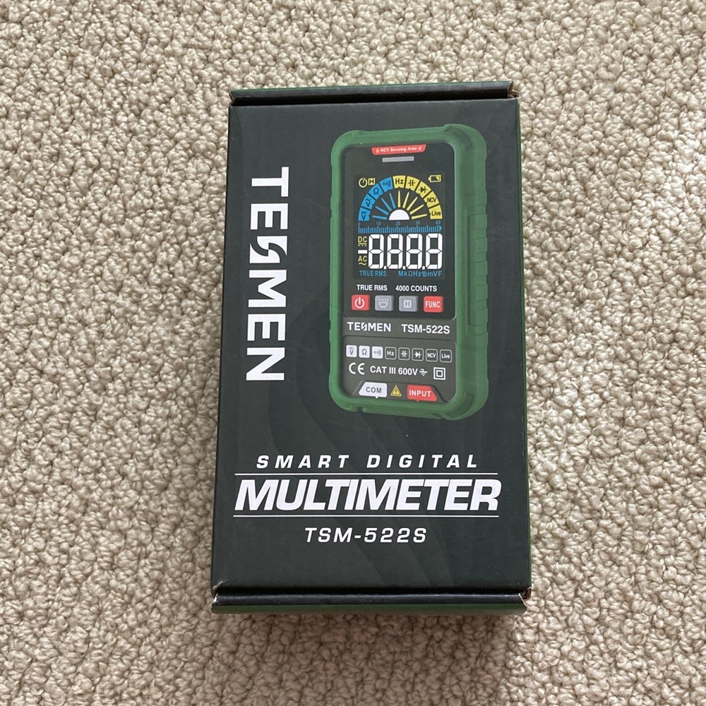 TESMEN TSM-522S Smart Digital Multimeter Green Color Safety Features NIB